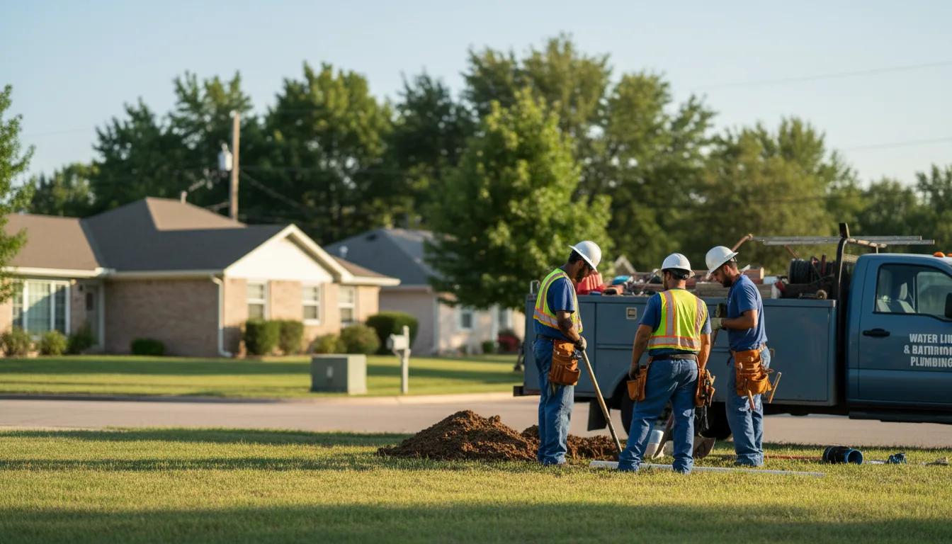 Residential water line and bathroom plumbing service in Springdale, WA